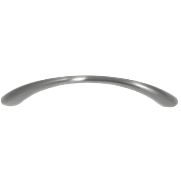 Laurey Tapered Bow 4 in. Center-to-Center Satin Nickel Bar Pull Cabinet Pull