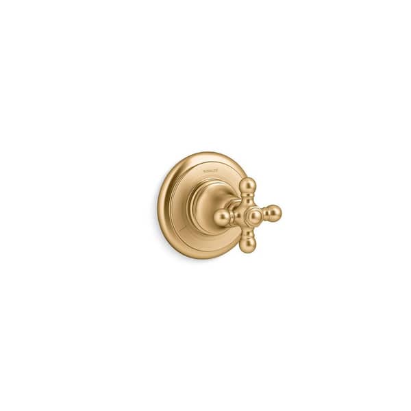 Artifacts 1-Handle Wall Mount Valve Handle Trim Kit in Vibrant Brushed Moderne Brass (Valve Not Included)