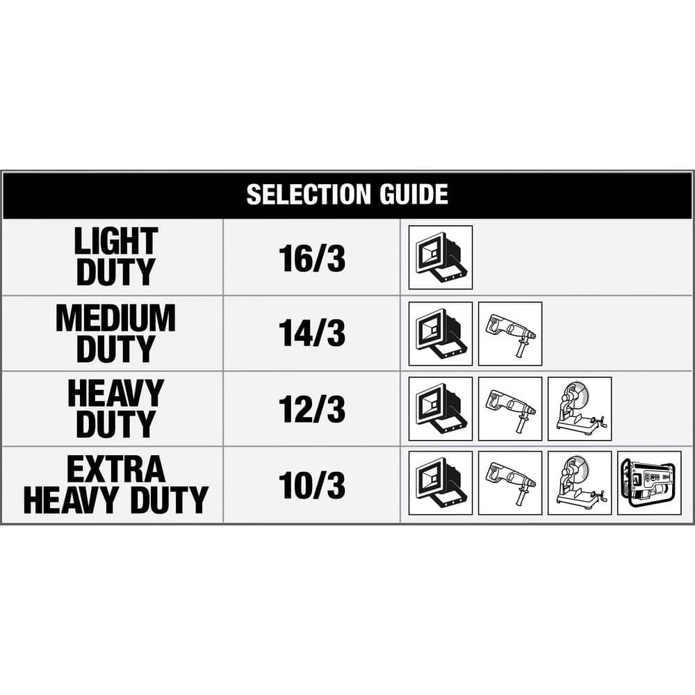 Yellow 50 ft. Outdoor Heavy-Duty Extension Cord with PVC Insulation