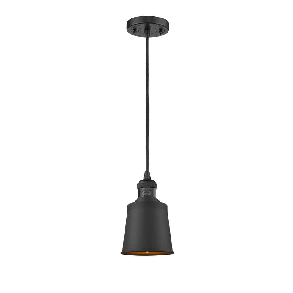 Matte Black Glass Mini Pendant Light for Indoor/Outdoor Use