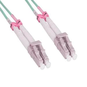 8 m OM4 LC to LC Duplex 50/125 Multi-Mode Fiber Patch Cable