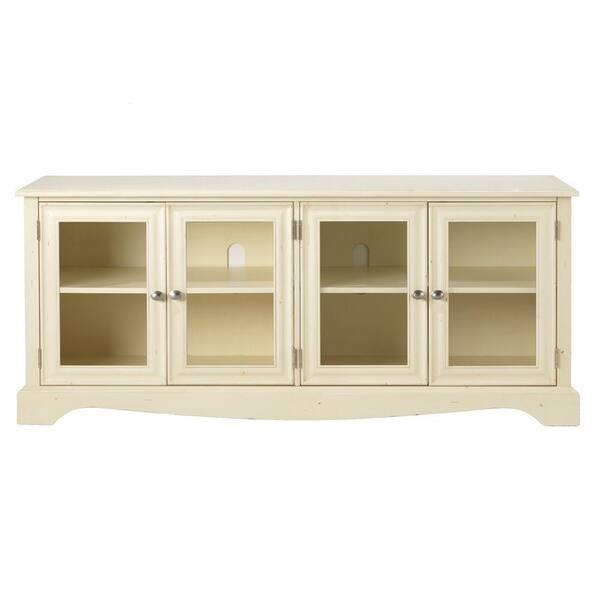 Unbranded Sheffield 60 in. W Antique Ivory 4-Door TV Stand
