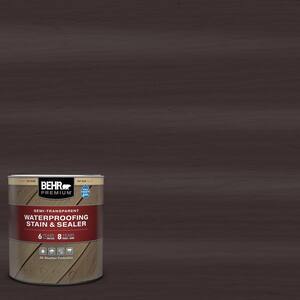 1 qt. #ST-104 Cordovan Brown Semi-Transparent Waterproofing Exterior Wood Stain and Sealer