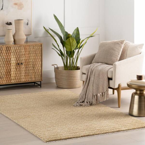 5 ft. x 8 ft. Ochre Tullie Hand Knotted Wool Indoor Area Rug