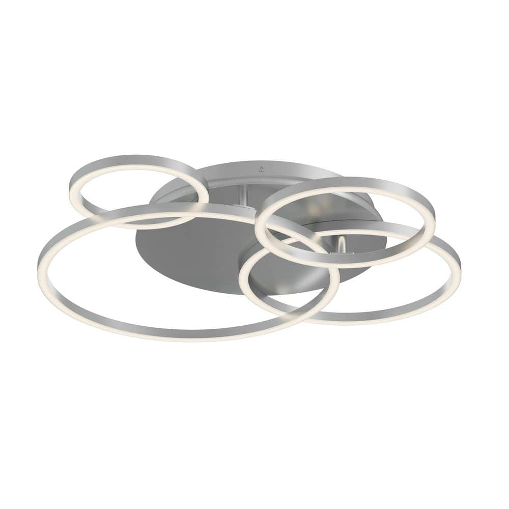 Orbit 4 in. 4-Light Satin Nickel LED Semi-Flush Mount price history on PriceWatchPro