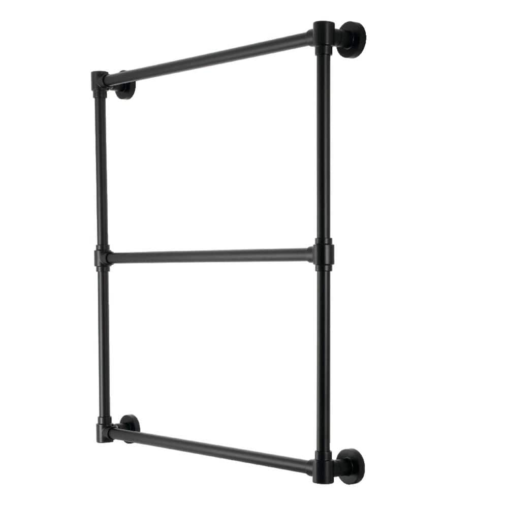 Kingston Brass Gallant 3-Bar Wall Mount Towel Rack in Matte Black ...