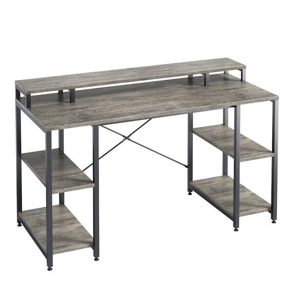 office desk grey oak