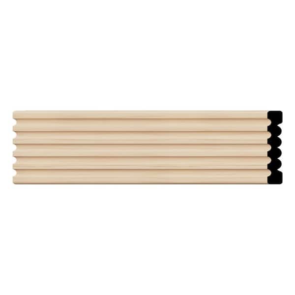 Ekena Millwork WM338 0.56 in. D x 3.38 in. W x 96 in. L Wood Alder Chair Rail Moulding