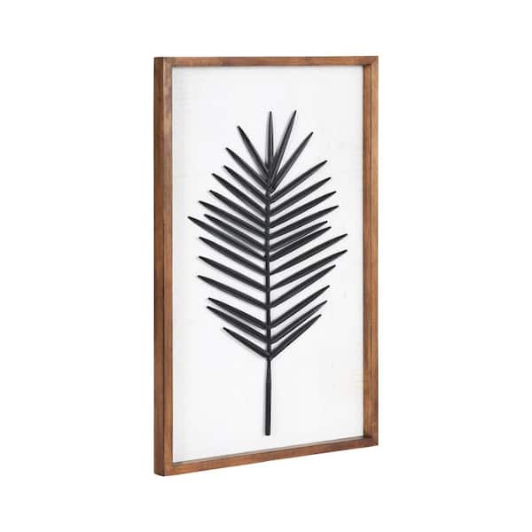 Kate and Laurel Pindo  23 in. x 14 in. Rustic Brown Wood Wall Art