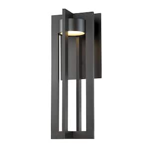 Chamber 20 in. Bronze Integrated LED Outdoor Wall Sconce, 3000K