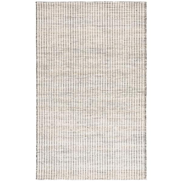 Natural Fiber 5 ft. x 8 ft. Ivory Distressed Striped Area Rug