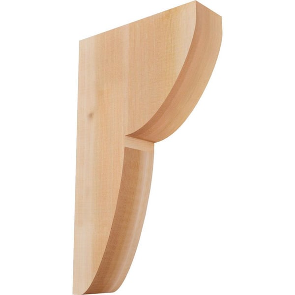 Ekena Millwork 3-1/2 in. x 12 in. x 20 in. Western Red Cedar Crestline Smooth Corbel