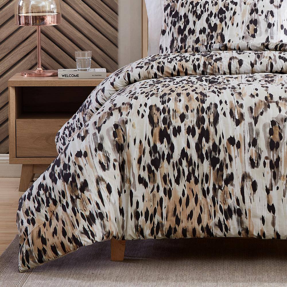 King Size Brown Reversible Cotton Comforter Set