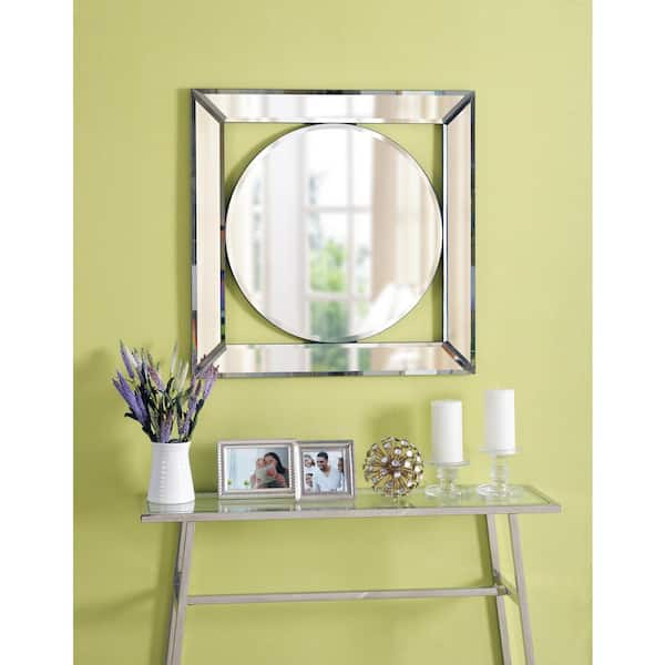Kenroy Home Scribe Square Glass Decorative Wall Mirror