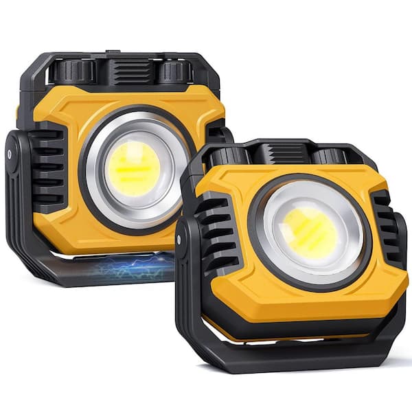 5-Volt 2400 Lumen LED Magnetic Rechargeable Work Light (2-Pack)