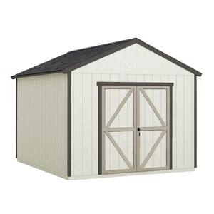 Installed Astoria 12 ft. x 12 ft. Wooden Shed with Driftwood Shingles