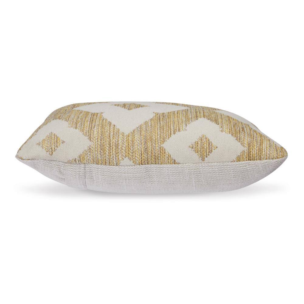 Neyr 18 Inch Yellow and White Floral Throw Pillow Set