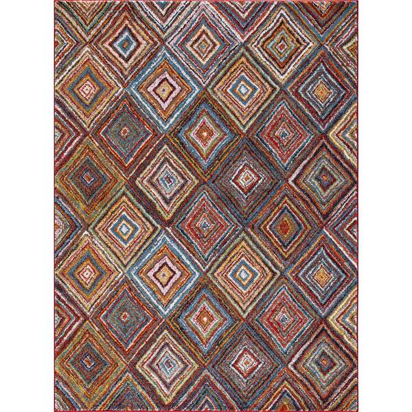 Concord Global Trading Diamond Sterling Multi 5 ft. x 7 ft. Area Rug