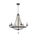 Generation Lighting Nori 6-Light Dark Weathered Zinc and Generation Lighting Nori 6-Light Dark Weathered Zinc and