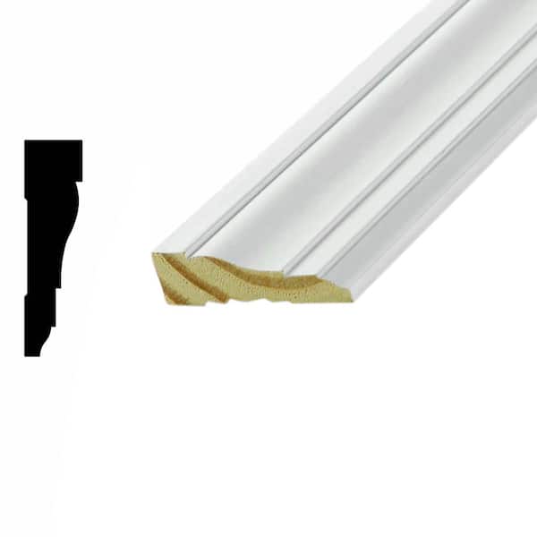 Woodgrain Millwork WM 361 11/16 in. x 2-1/2 in. x 7 ft. Primed Finger-Jointed Pine Casing Leg