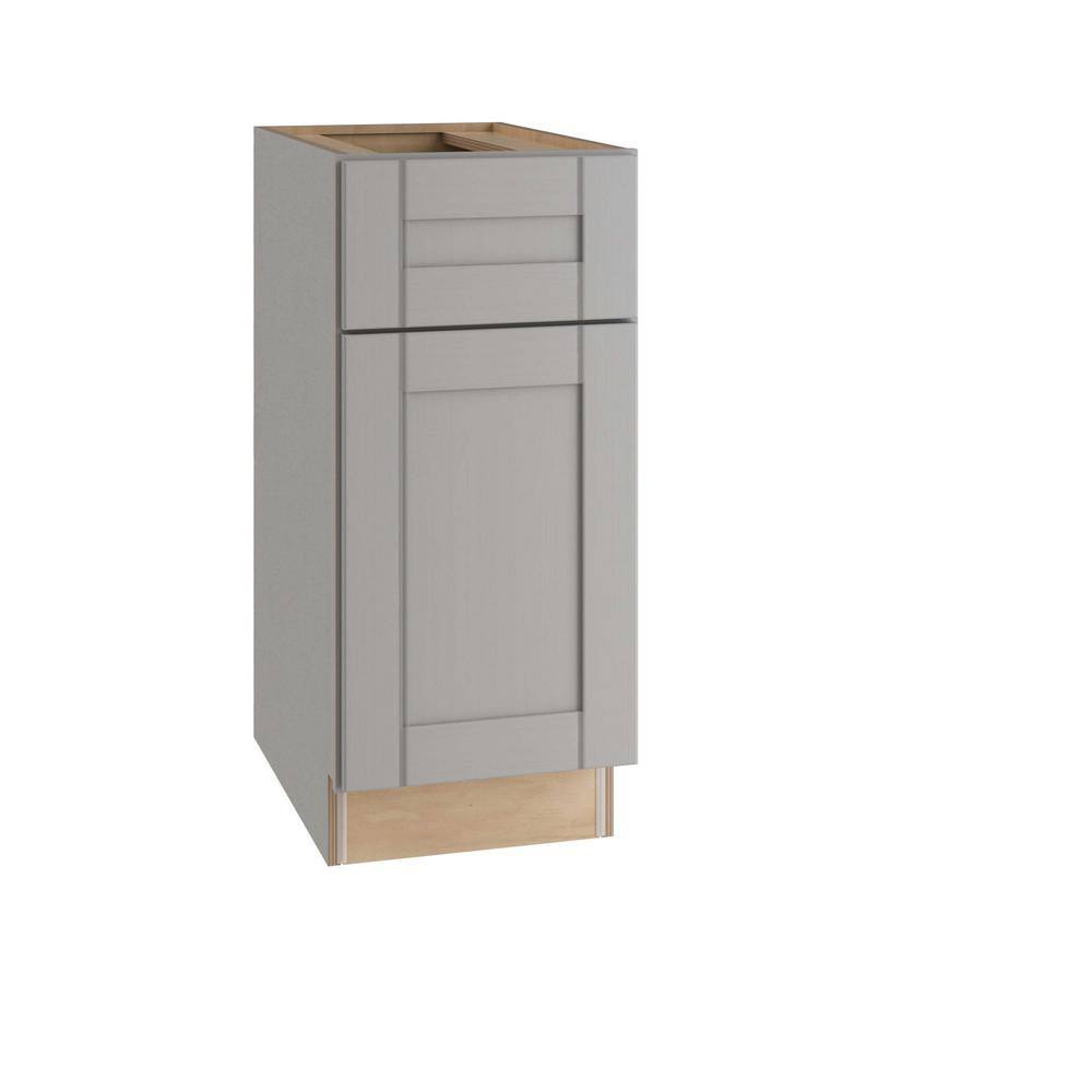 Washington Veiled Gray Plywood Shaker Assembled Bath Vanity Cabinet Soft Close L 18 in W x 21 in D x 34.5 in H