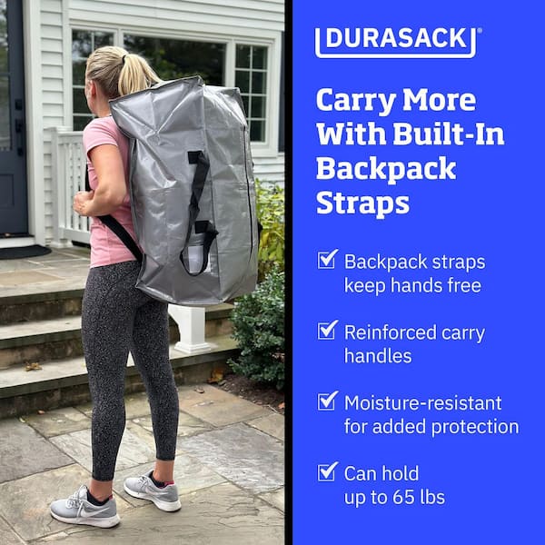 20 Gal. Heavy-Duty Moving and Storage Bag Grey Polypropylene (4-Pack)