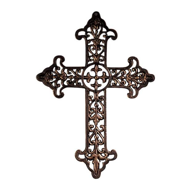 Design Toscano Fleur de Lis Cross Novelty Statue