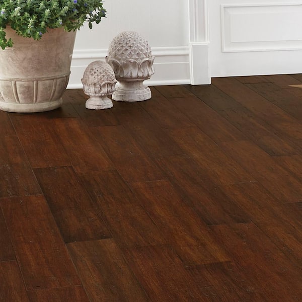 Home Decorators Collection Hand Sed Strand Woven Sahara 3 8 In T X 5 1 W 36 02 L Engineered Click Bamboo Flooring