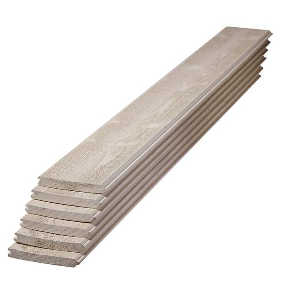 UFP-Edge 1 in. x 6 in. x 4 ft. Premium Primed Gray Spruce Tongue and Groove Board (6-Pack)