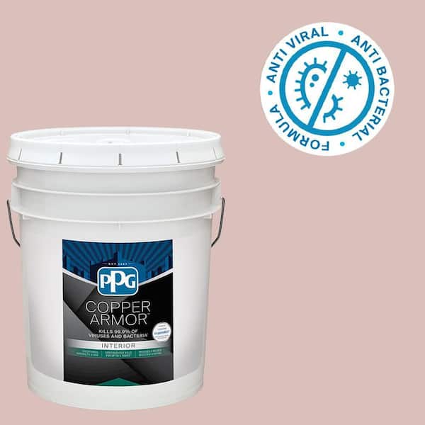 COPPER ARMOR 5 gal. PPG1059-3 Reindeer Eggshell Antiviral and Antibacterial Interior Paint with Primer
