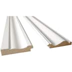 Cape Cod 8 ft. White MDF Base Moulding and Chair Rail Trim Kit (2-Piece)