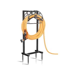 Heavy-Duty Metal Hose Stand Detachable Garden Hose Storage Rack Holds 151 ft. Hose for Outside Yard Lawn