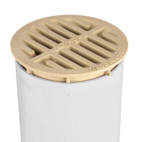 3 tempo flat brass grate w/ pvc collar - size : 3 inch