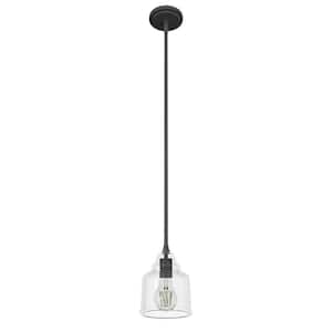 Dunshire 1-Light Noble Bronze Island Mini-Pendant Light with Clear Bell Glass Shade