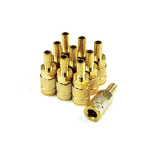 1/4 in. x 3/8 in. Standard Hose Barb 6-Ball Automotive Brass Coupler Bulk Bagged (Quantity-10)