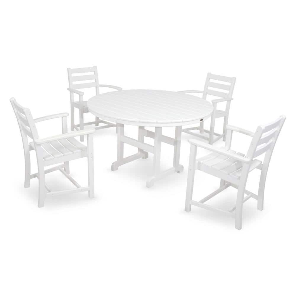 Trex Monterey Bay Classic White 48" Round Outdoor Dining Table