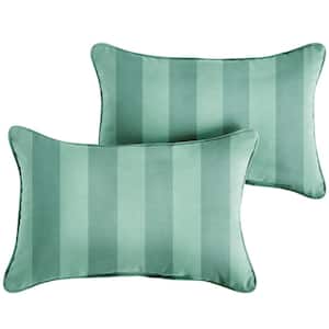Preview Lagoon Rectangular Indoor/Outdoor Corded Lumbar Pillows 24 in. x 14 in. (Set of 2)