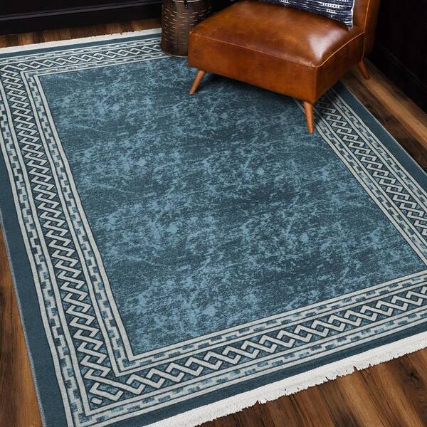 Ottomanson Classics 5 x 7 Brown Indoor Border Area Rug in the Rugs