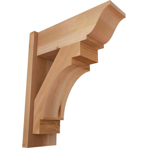 Ekena Millwork 8 in. x 24 in. x 20 in. Western Red Cedar Merced Traditional Smooth Outlooker