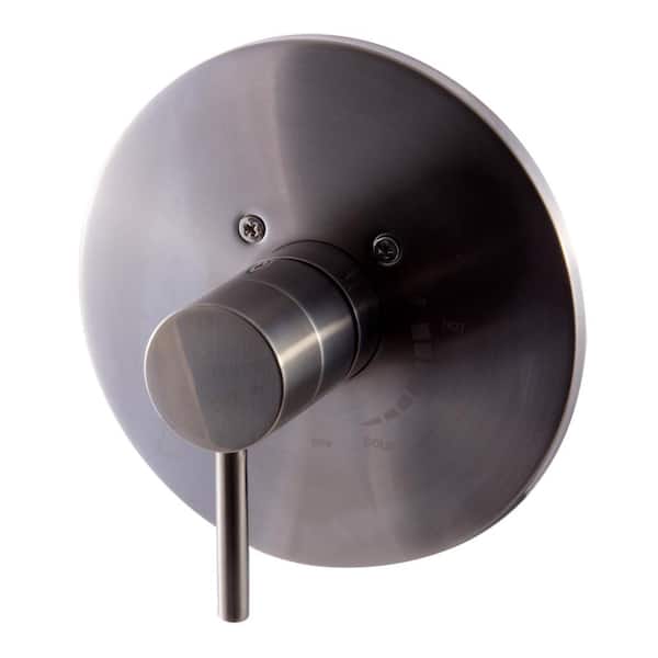 Single-Handle Shower Mixer with Sleek Modern Design in Brushed Nickel