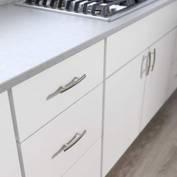 Arched 3 in. (76 mm) Satin Nickel Cabinet Drawer Bar Pull