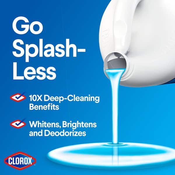 Clorox 77 fl. oz. Splash-Less Regular Concentrated Disinfecting Liquid Bleach  Cleaner 4460032347 - The Home Depot