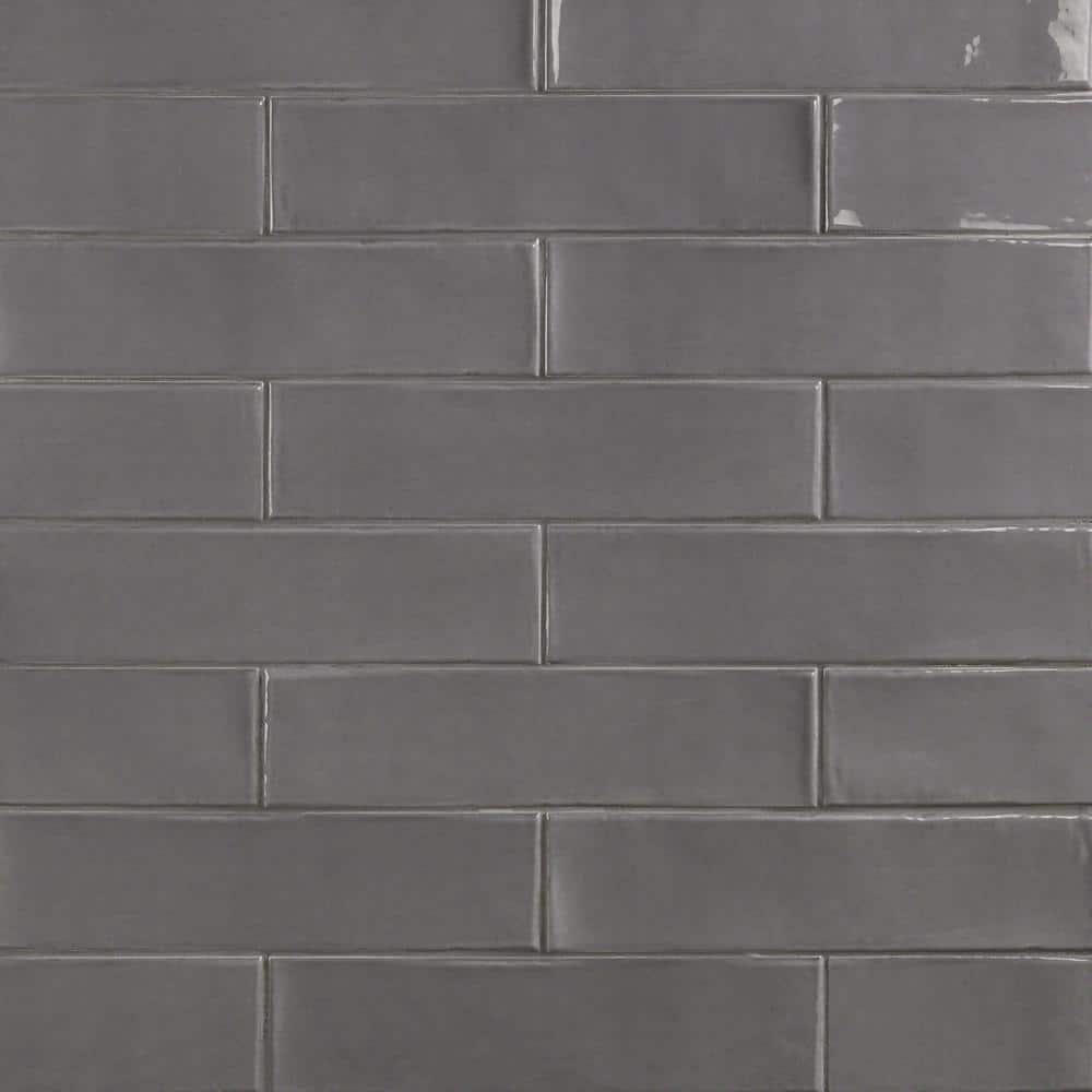 Bolton 3'' x 12'' Polished Gray Ceramic Subway Tile