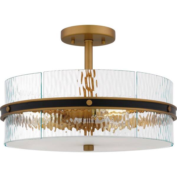 Quoizel Reagan 16 in. Matte Black Semi-Flush Mount