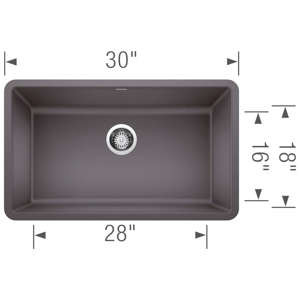 Cinder Stone 30" Single Bowl Kitchen Sink