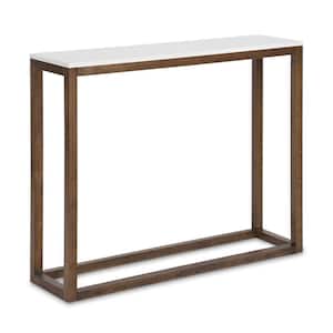 Carmela 35.50 in. White Rectangle Wood Console Table