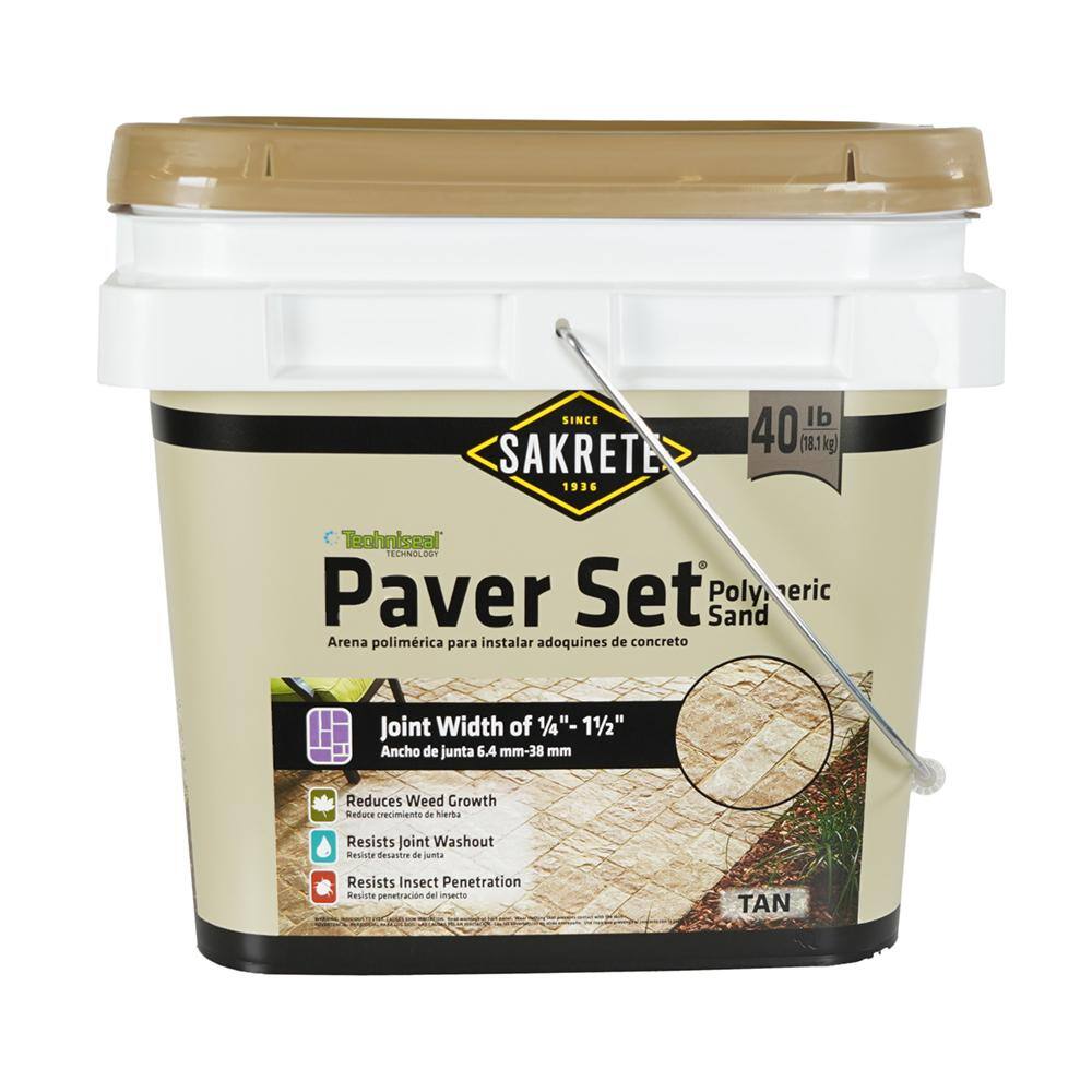 Sakrete Paver Set 40 Lbs Tan Paver Joint Sand 65470077 The Home Depot