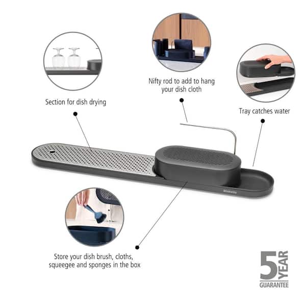 Brabantia SinkStyle Organizer With Drying Tray, Soap Dispenser