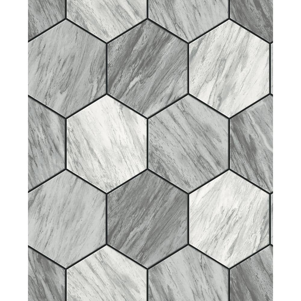 Perrin Light Grey Gem Geometric Wallpaper 4121-26944