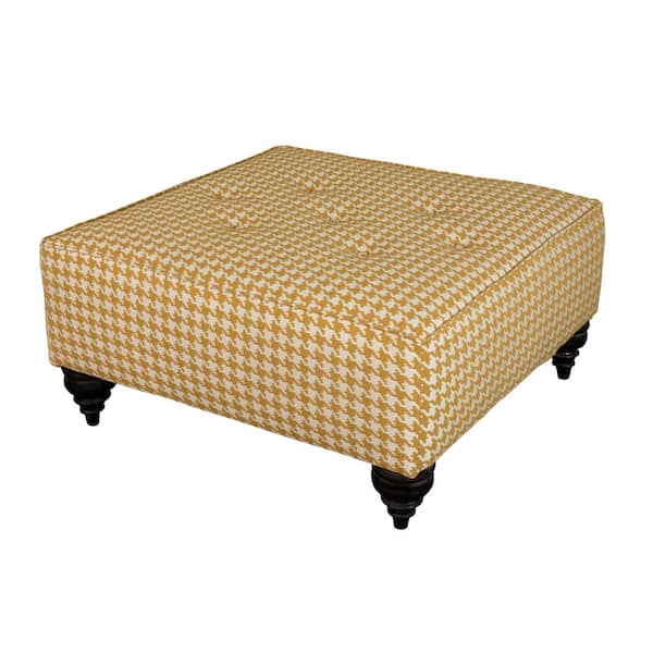Leffler Home Hamilton Upholstered Ottoman in LeRoux Cane